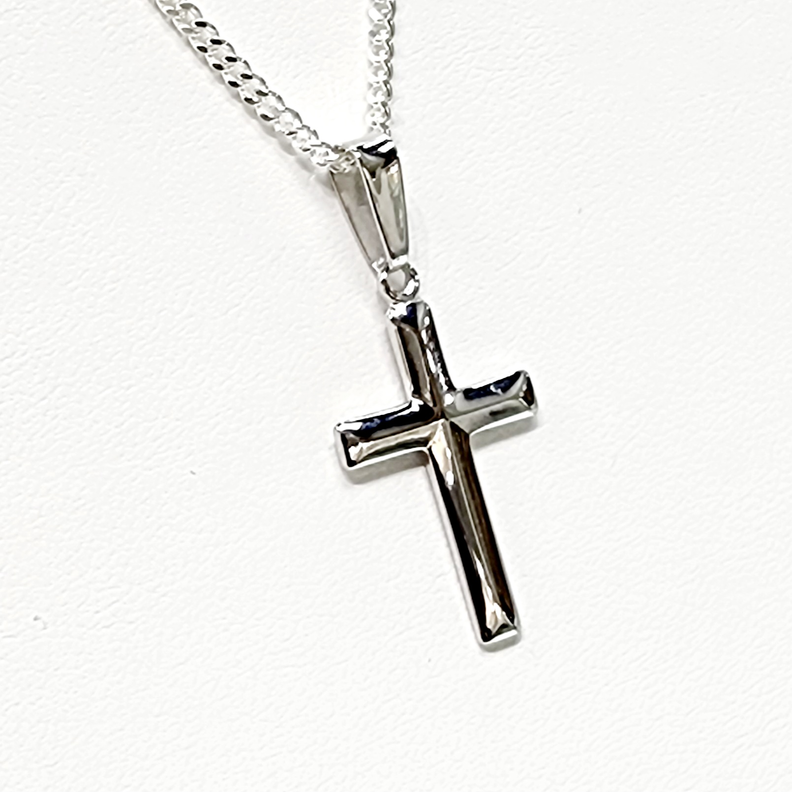 Sterling Silver Cross Pendant with CD50 Silver Chain Sterling Silver Pendants 