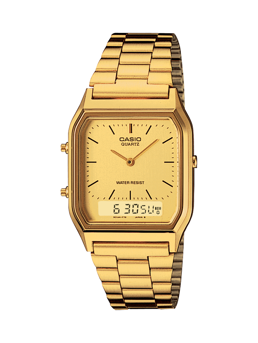 Casio Dress Duo Gold Tone WR Watch - AQ230GA-9D G-SHOCK 