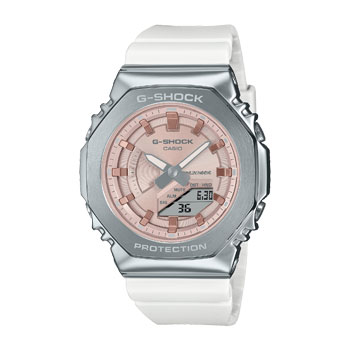 Casio G-Shock Womens Series Winter Sparkle 200M WR Pink Dial White Resin Band - GMS2100WS-7A G-SHOCK 