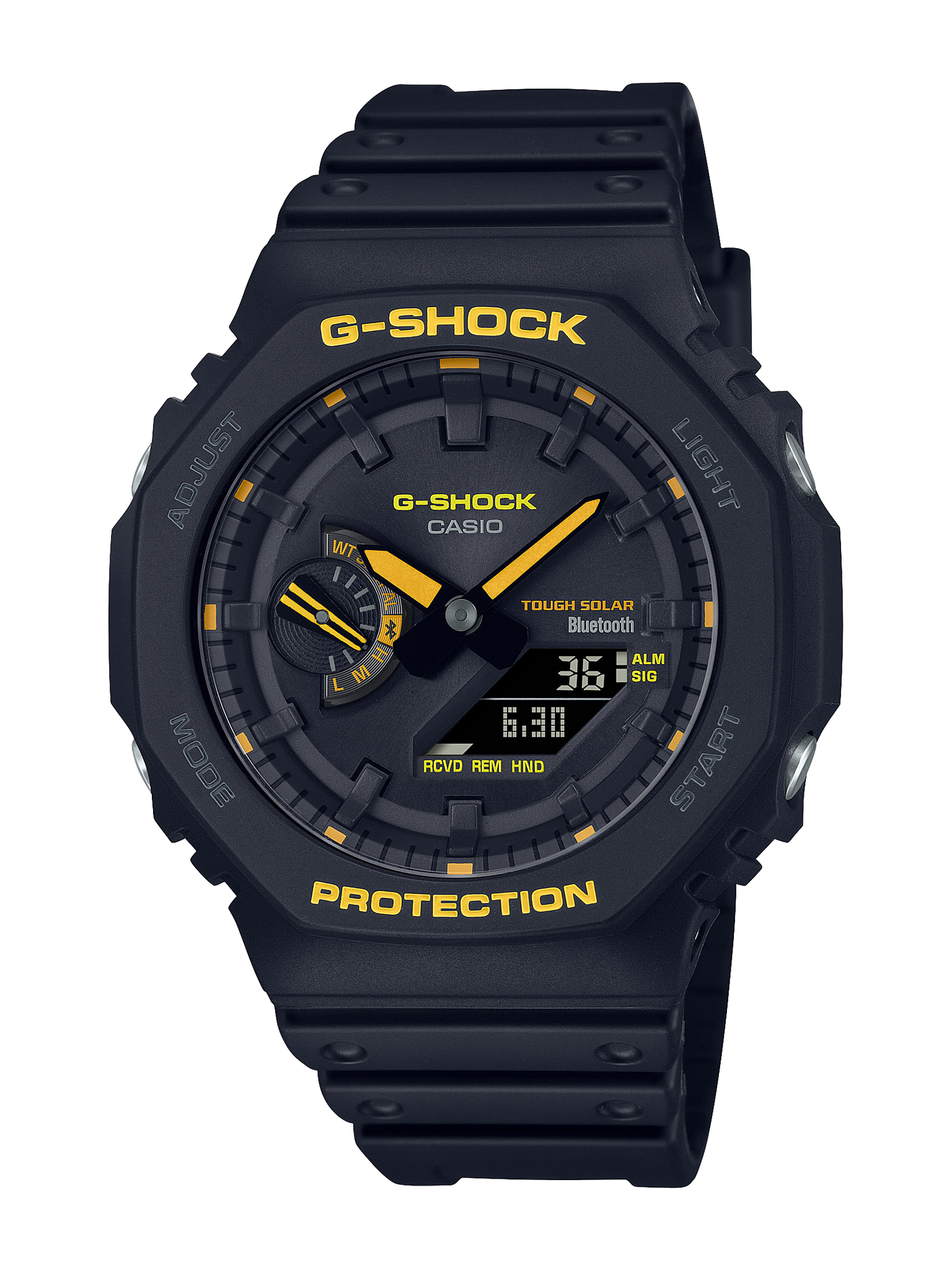Casio G-Shock Black & Yellow Solar Powered Bluetooth