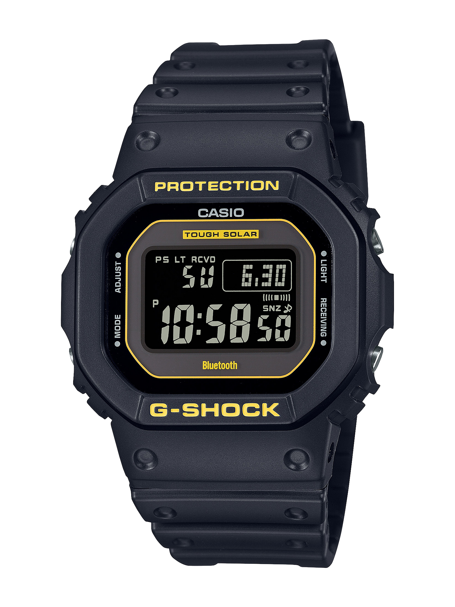 Casio G-Shock Black & Yellow Solar Powered Bluetooth 200M