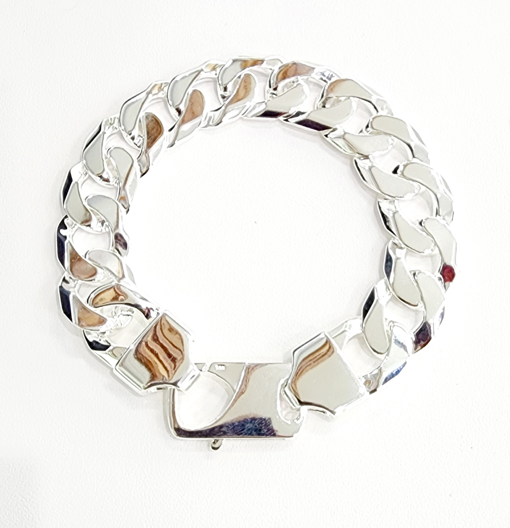 Sterling Silver Curb Link 400 Gauge Bracelet Sterling Silver Bracelets 