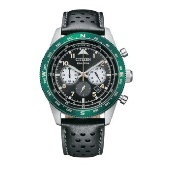 Citizen Eco-Drive Gents Leather Strap Chronograph 100M WR Watch - CA4558-16E Citizen Quartz 