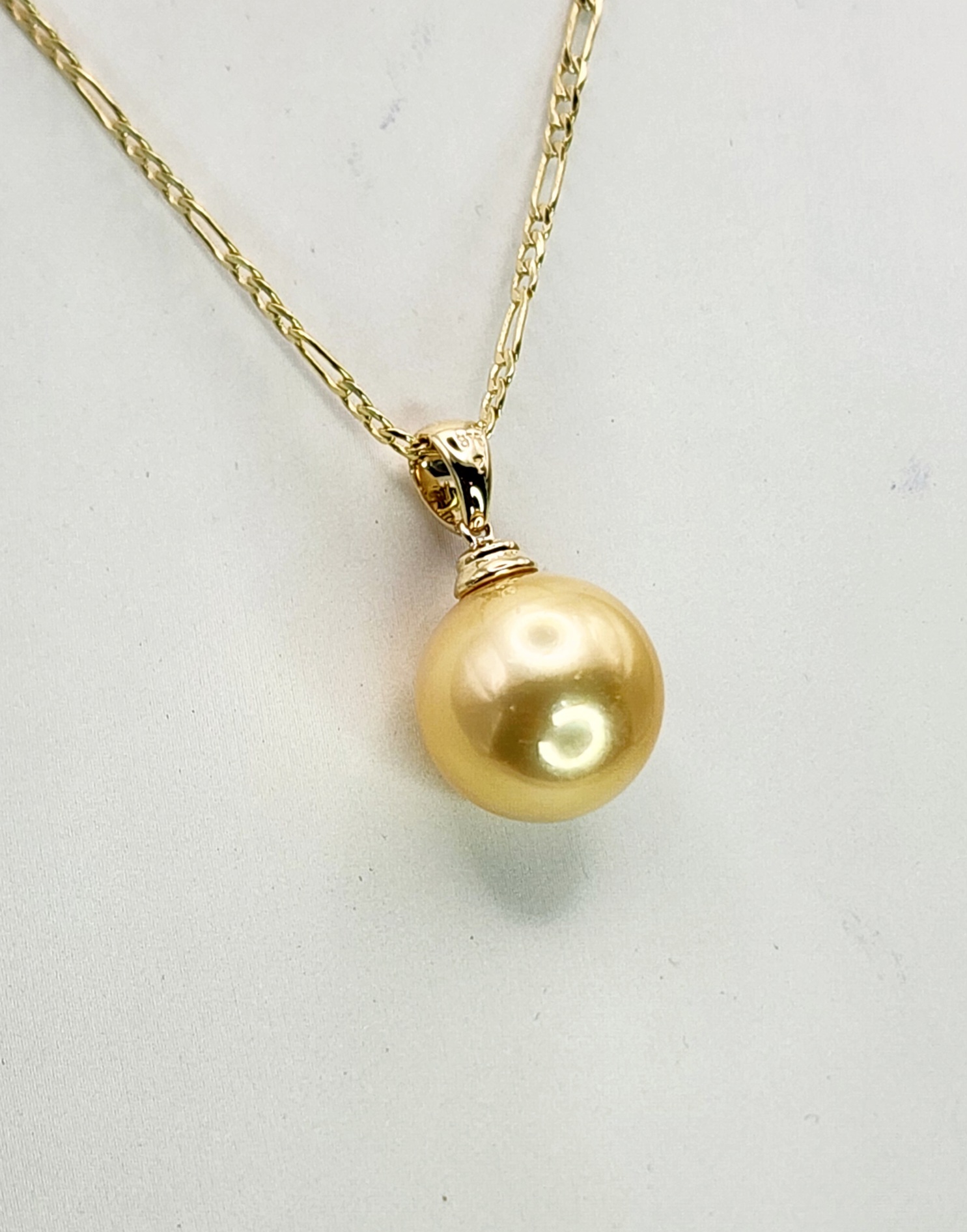 9ct Yellow Gold Cap 14mm Round Southsea Golden Pearl Gold Pearl Jewellery, Pearl Jewellery 9ct Yellow Gold Cap 14mm Round Southsea Golden Pearl Gold Pearl Jewellery, Pearl Jewellery