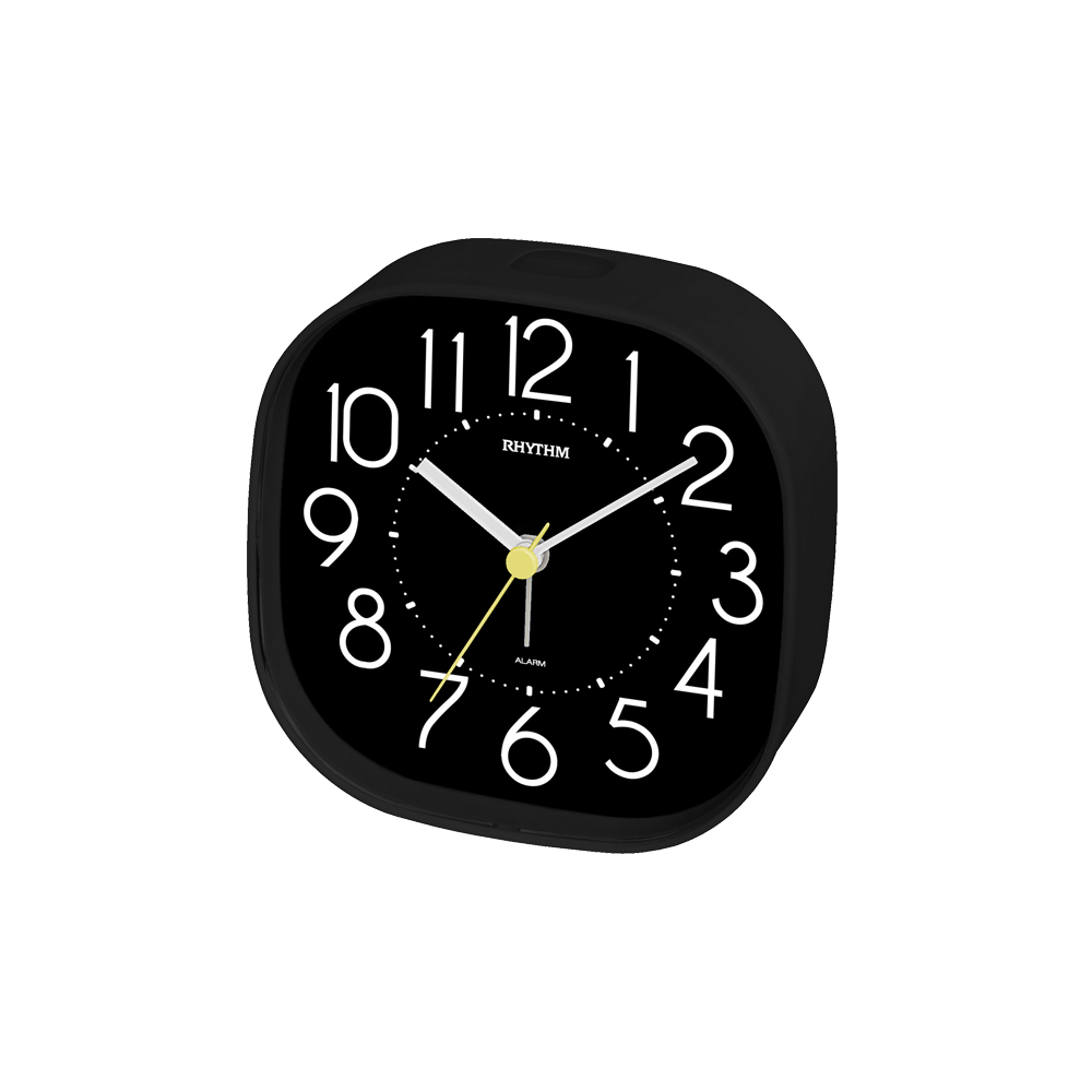 Rhythm Table Alarm Clock Black Dial Black Case - 8RE672WR02 Seiko 