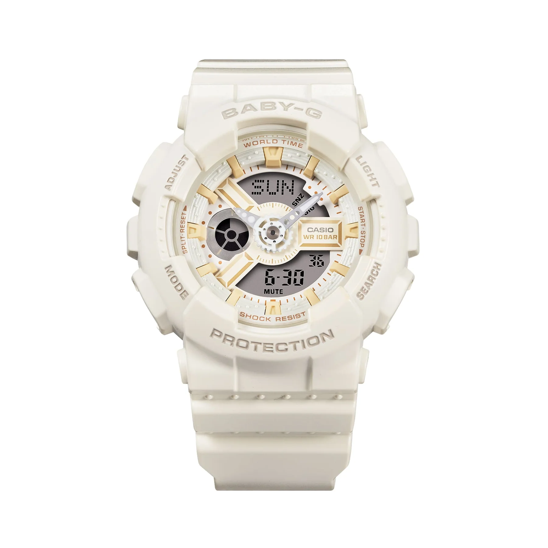Casio Baby-G Chocolate Collection 100M WR Duel Time - BA110XSW-7A G-SHOCK Casio Baby-G Chocolate Collection 100M WR Duel Time - BA110XSW-7A G-SHOCK