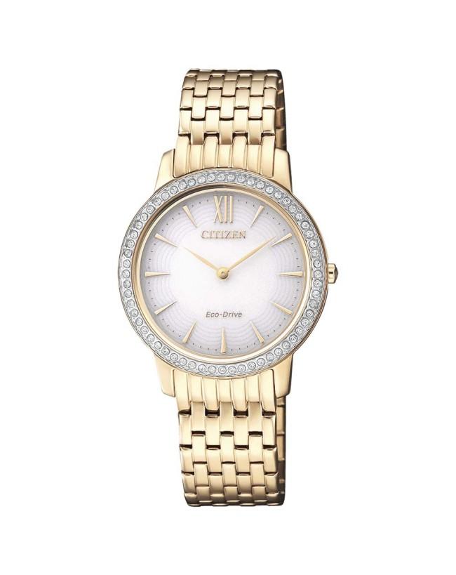 Citizen Eco-Drive Ladies Gold Tone Dress Watch - EX1483-84A Citizen Eco-Drive 