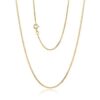 9ct Yellow Gold Grumetta 2 Sided 1.4mm Curb Link Chain, 55cm Long