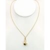 9ct Yellow Gold Lariat Style Necklace with Hanging Heart 42cm Long