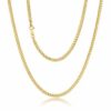 9ct Yellow Gold Squared Edge Hollow Curb Link 80 Gauge 2mm, 55cm