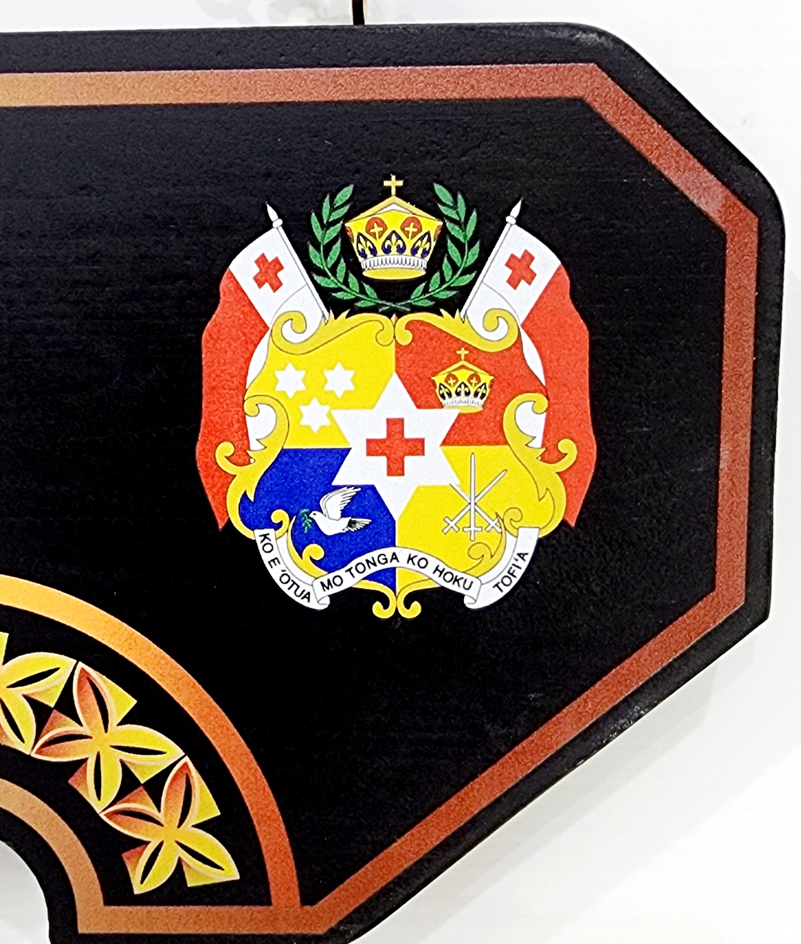 Island Design Golden Red Theme Colour UV Printed Birthday Key with Coloured Tongan Sila 21st Keys Island Design Golden Red Theme Colour UV Printed Birthday Key with Coloured Tongan Sila 21st Keys