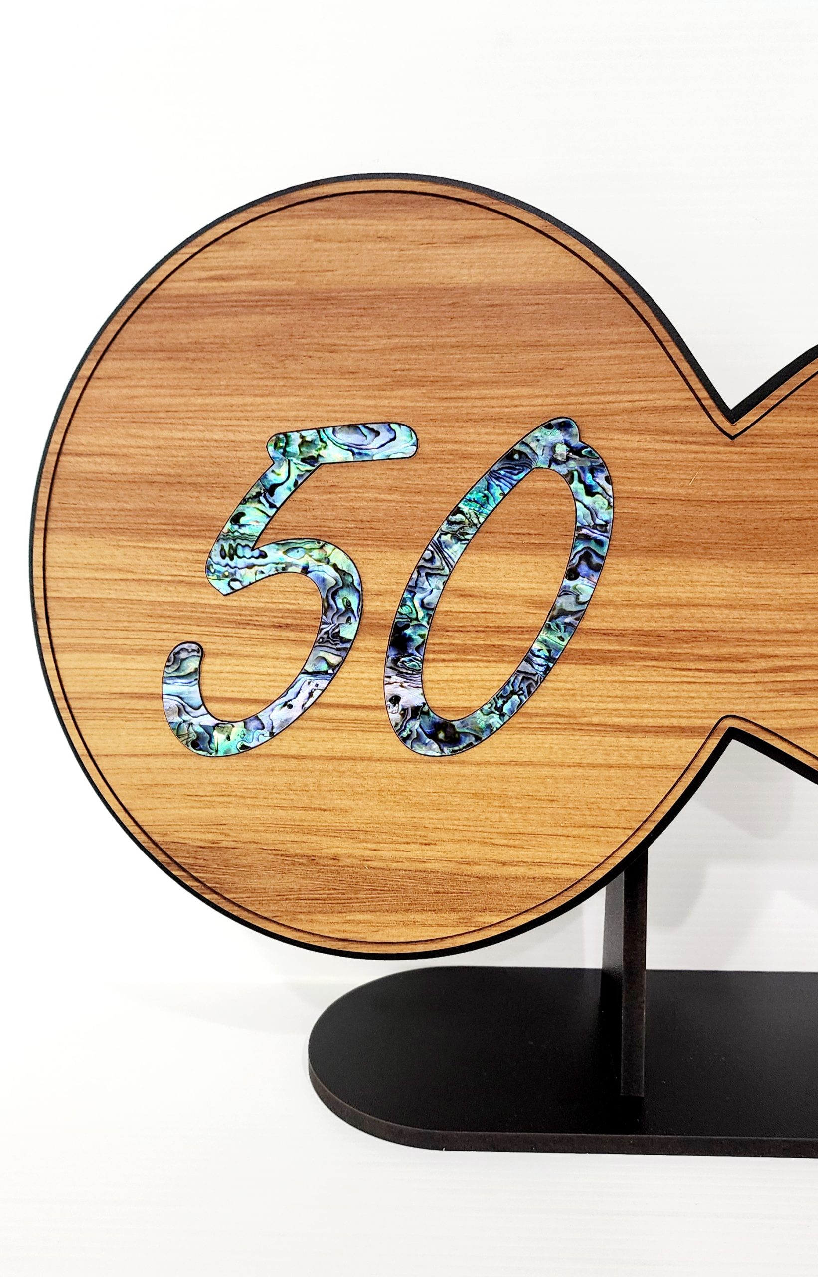 Plain Rimu 50th Paua Inlay Key and Black Removable Stand 21st Keys Plain Rimu 50th Paua Inlay Key and Black Removable Stand 21st Keys