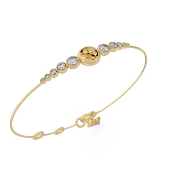 Guess Gold Tone 4G Logo Crystal Bracelet GUESS JEWELLERY 