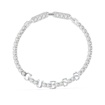 Guess Steel Arm Party Logo Tennis Bracelet GUESS JEWELLERY 