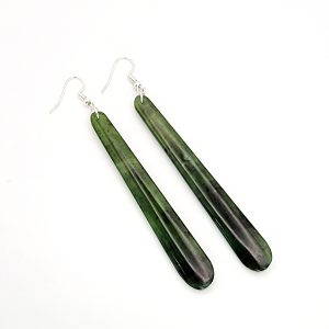 New Zealand Greenstone Drop Earrings with Sterling Silver Hooks SKU-DROP EARRINGS 02 DLZ Greenstone?Jewellery New Zealand Greenstone Drop Earrings with Sterling Silver Hooks SKU-DROP EARRINGS 02 DLZ Greenstone?Jewellery