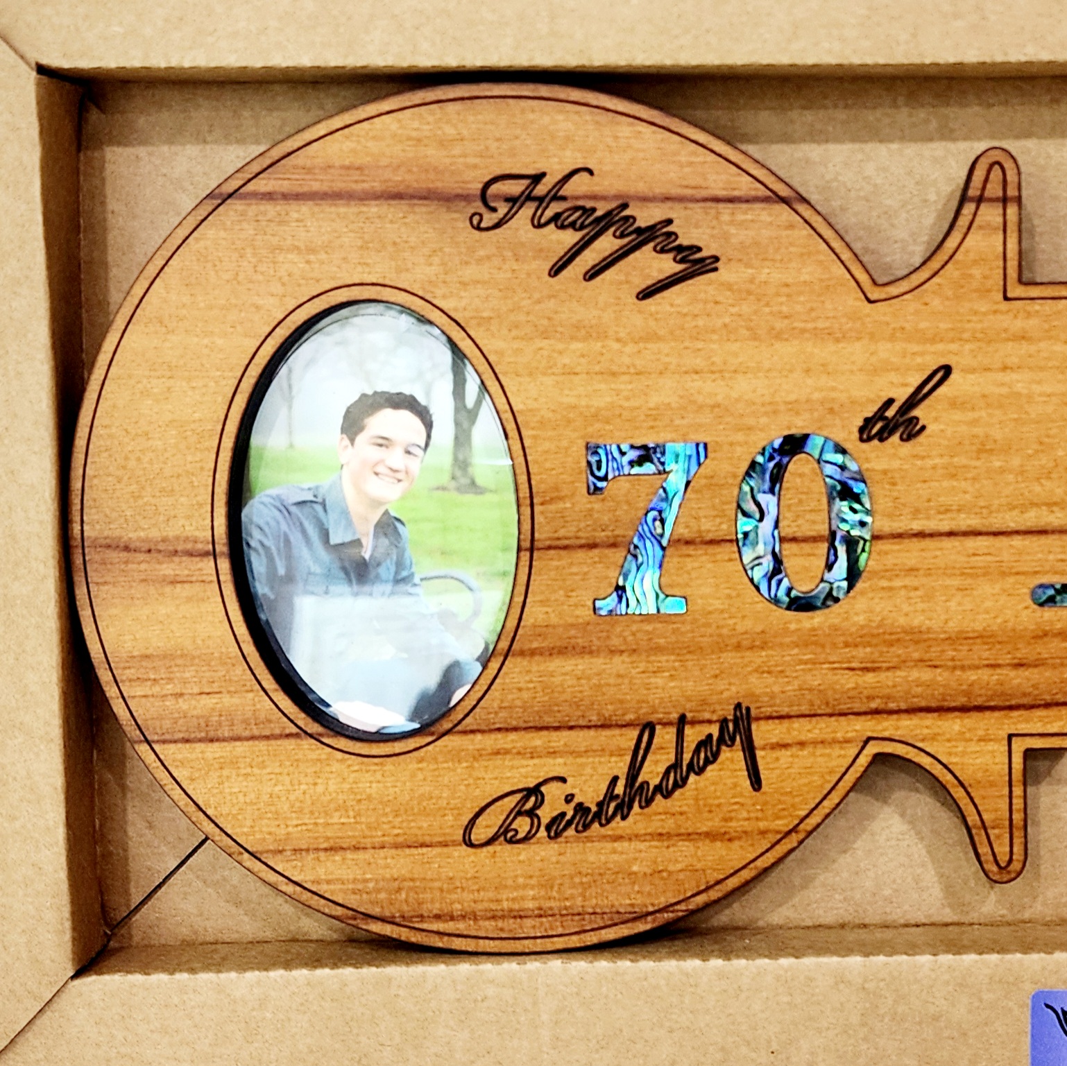 70th Key with Paua Inlay & Oval Picture Frame 21st Keys 70th Key with Paua Inlay & Oval Picture Frame 21st Keys