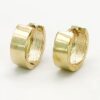 9ct Yellow Gold 4.7mm Wide Hinged Plain Huggie  Earrings