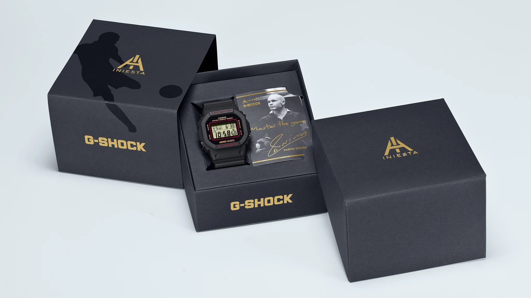 Casio G-Shock Digital Andres Iniesta 200M WR Red & Yellow Accent Watch - DW5600AI-1D G-SHOCK Casio G-Shock Digital Andres Iniesta 200M WR Red & Yellow Accent Watch - DW5600AI-1D G-SHOCK