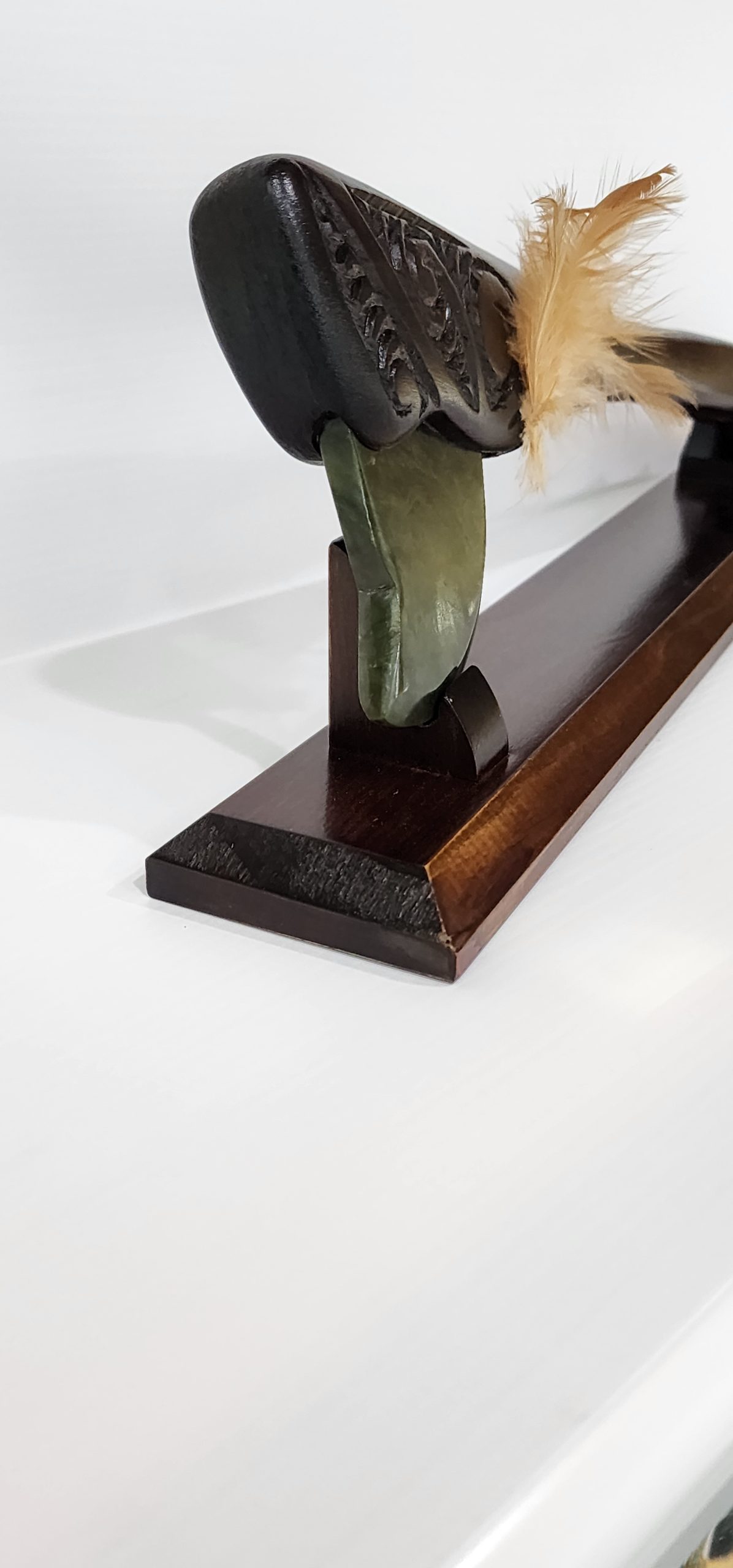 Small Wooden Carved Maori Axe - Tewha Tewha with New Zealand Greenstone Blade NIXON, WATCH Small Wooden Carved Maori Axe - Tewha Tewha with New Zealand Greenstone Blade NIXON, WATCH