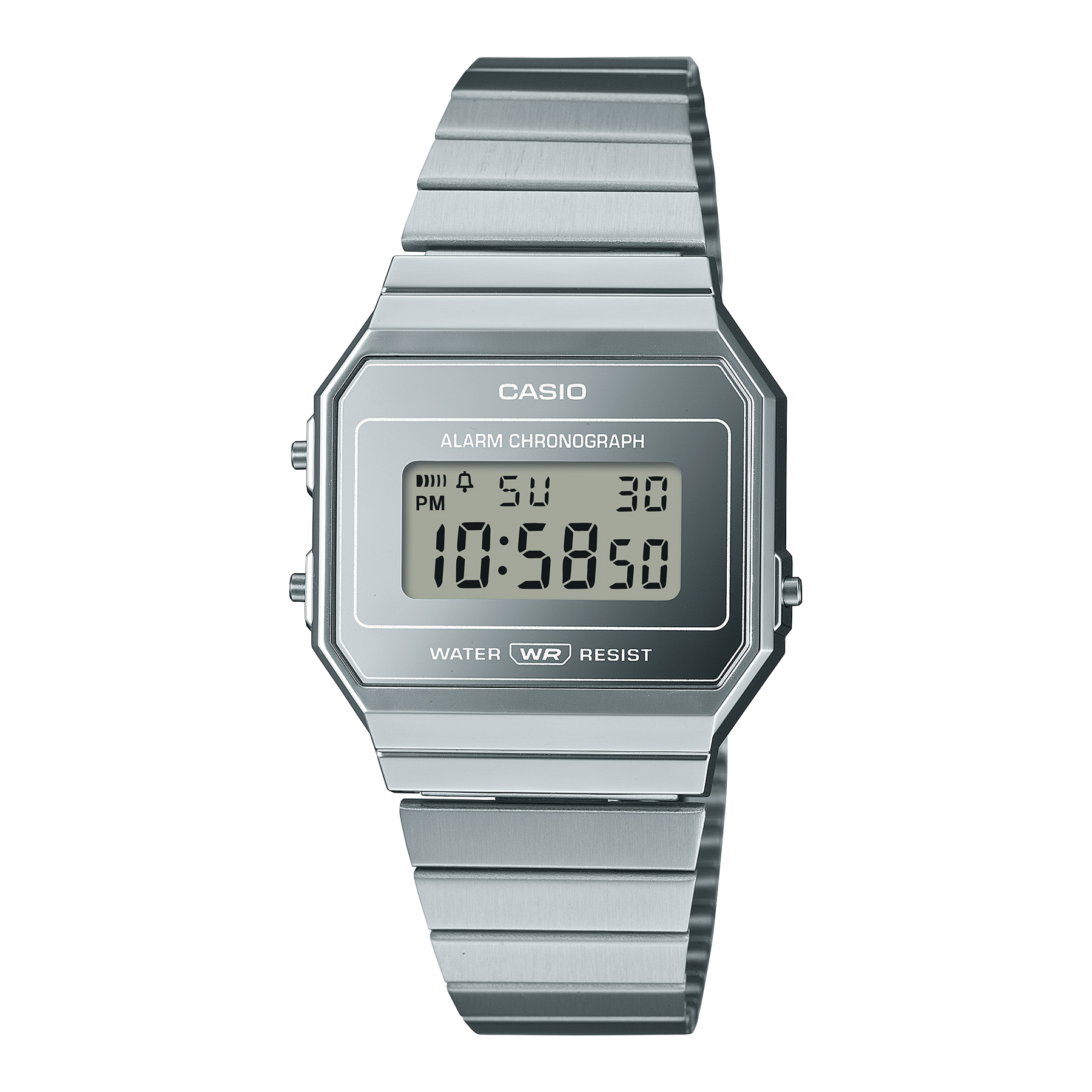 Casio Digital Vintage LED Silver Tone WR Watch - A700WEV-7A CASIO 