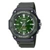 Casio Analog Heavy Duty LED Light 100M WR Green Face Black Resin Band Watch - MW620H-3A