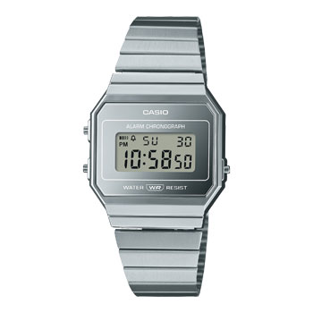 Casio Digital Vintage LED Silver Tone WR Watch - A700WEV-7A CASIO 