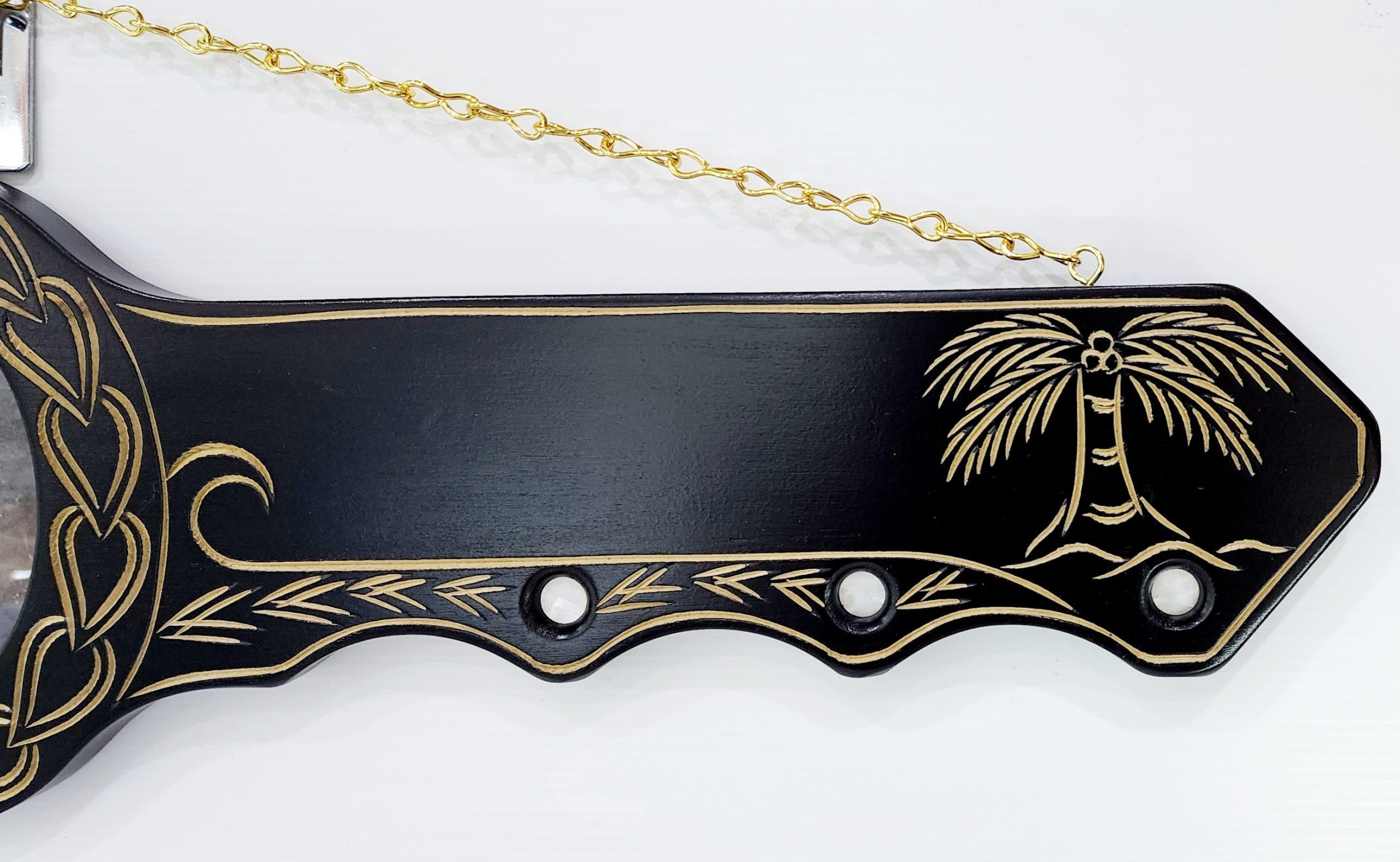 21st Hand Carved Island Design Key with 21 Paua Shell Disc Insert 21st Keys 21st Hand Carved Island Design Key with 21 Paua Shell Disc Insert 21st Keys