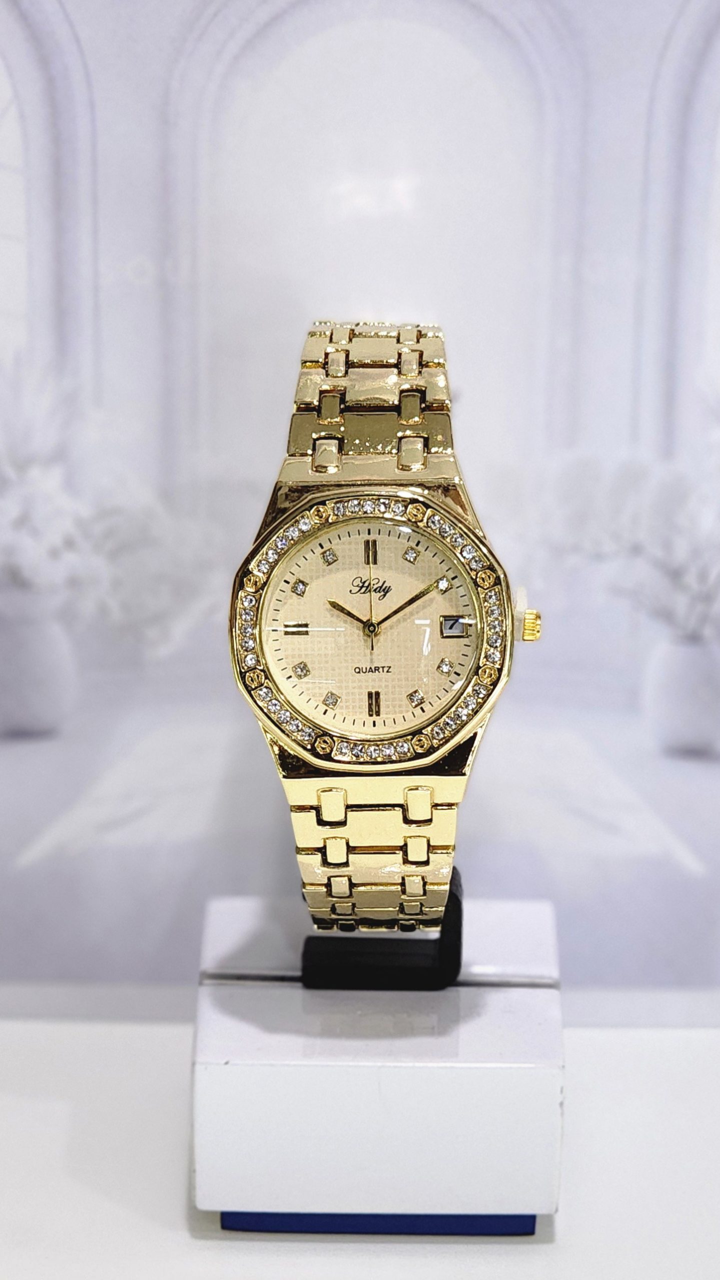 Ladies HIDY Fashion Dress Watch Gold Tone Case & Dial Watch - Design 2401 Dress Watches 