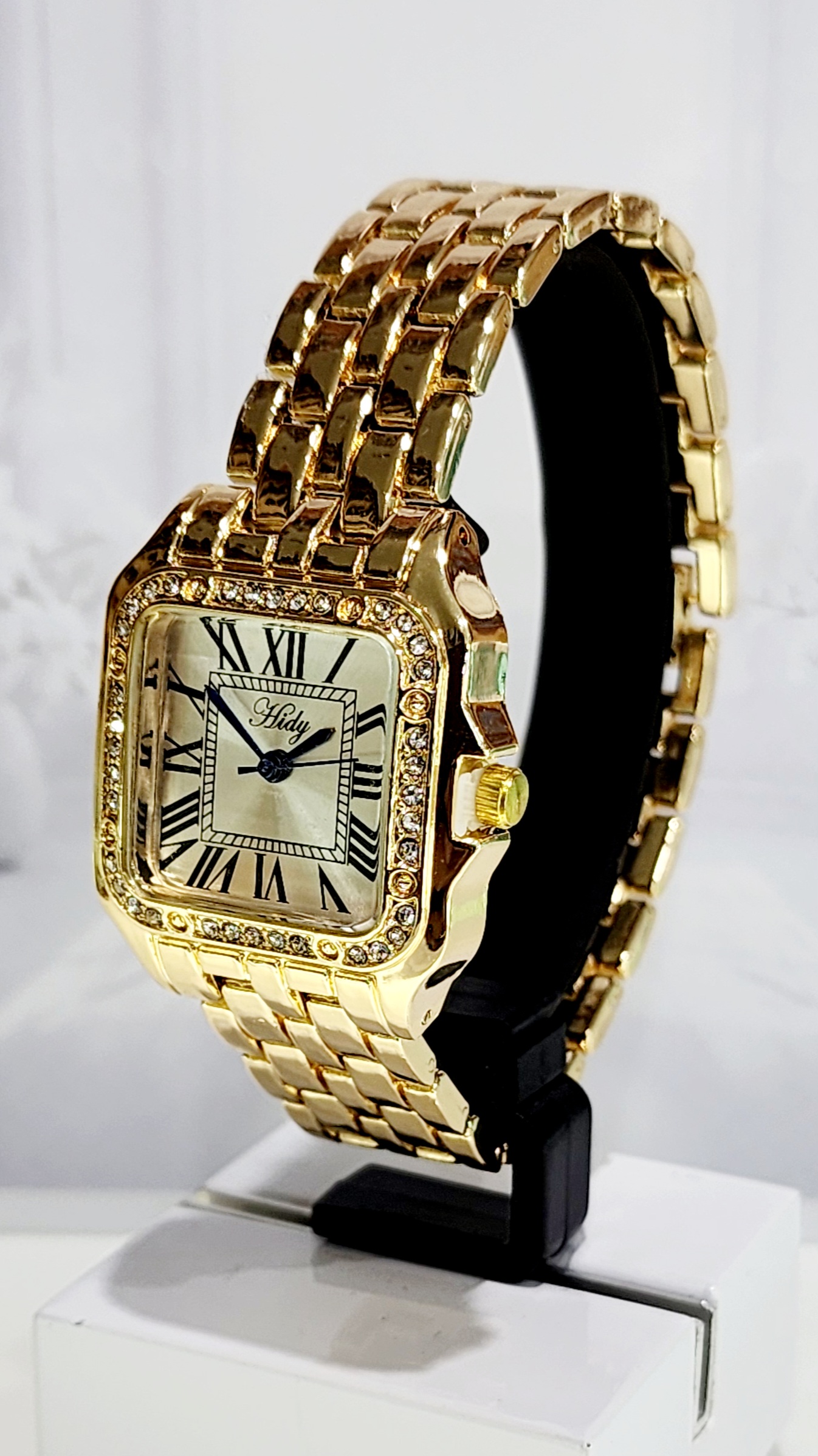 Ladies HIDY Fashion Dress Watch Gold Tone Case Silver Dial Watch - Design 2405 Dress Watches Ladies HIDY Fashion Dress Watch Gold Tone Case Silver Dial Watch - Design 2405 Dress Watches