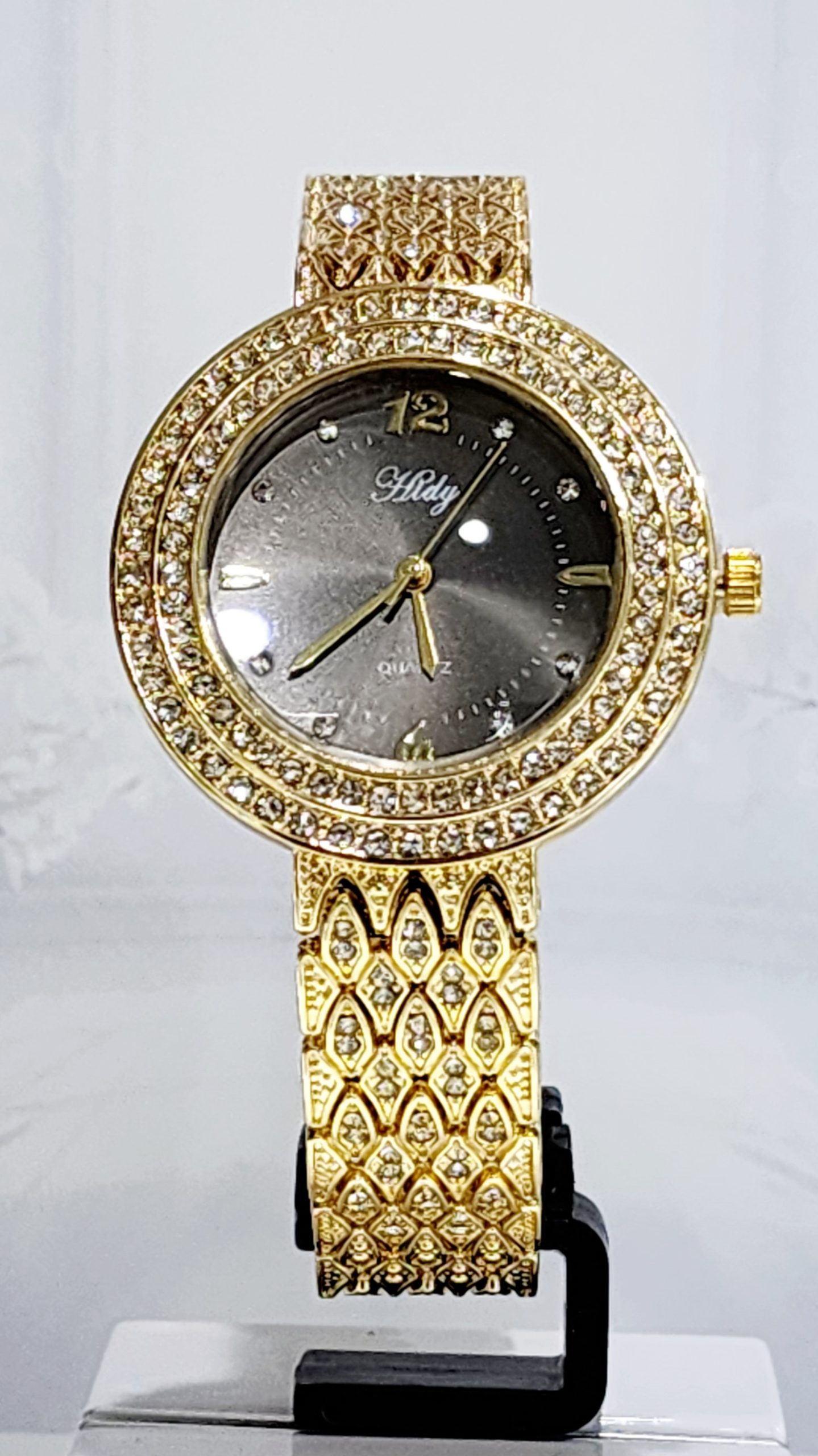 Ladies HIDY Fashion Dress Watch Gold Tone Case Black/Grey Dial Watch - Design 2407 Dress Watches Ladies HIDY Fashion Dress Watch Gold Tone Case Black/Grey Dial Watch - Design 2407 Dress Watches