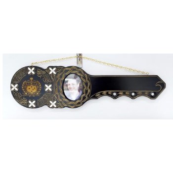 21st Hand Carved Island Design Key with Laser Engraved Samoan Sila and White Mother Of Pearl Shell 21st Keys 