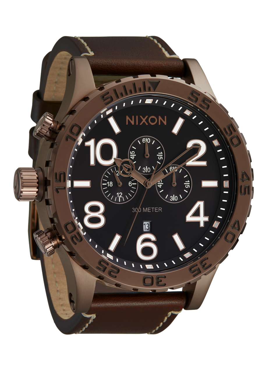 NIXON 51-30 Chrono Leather Watch - A1392-5240-00 NIXON, WATCH 