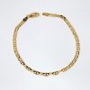 9ct Yellow Gold 21cm Long Solid Anchor Design Bracelet 80 Gauge