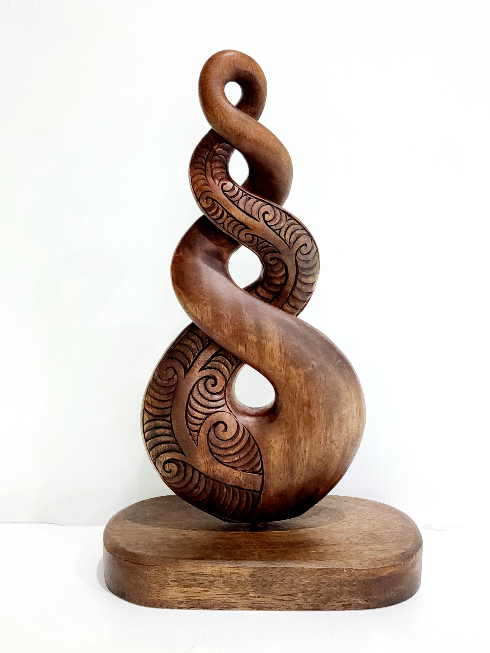 Wooden Carved Twist On Base 320mm High NIXON, WATCH 