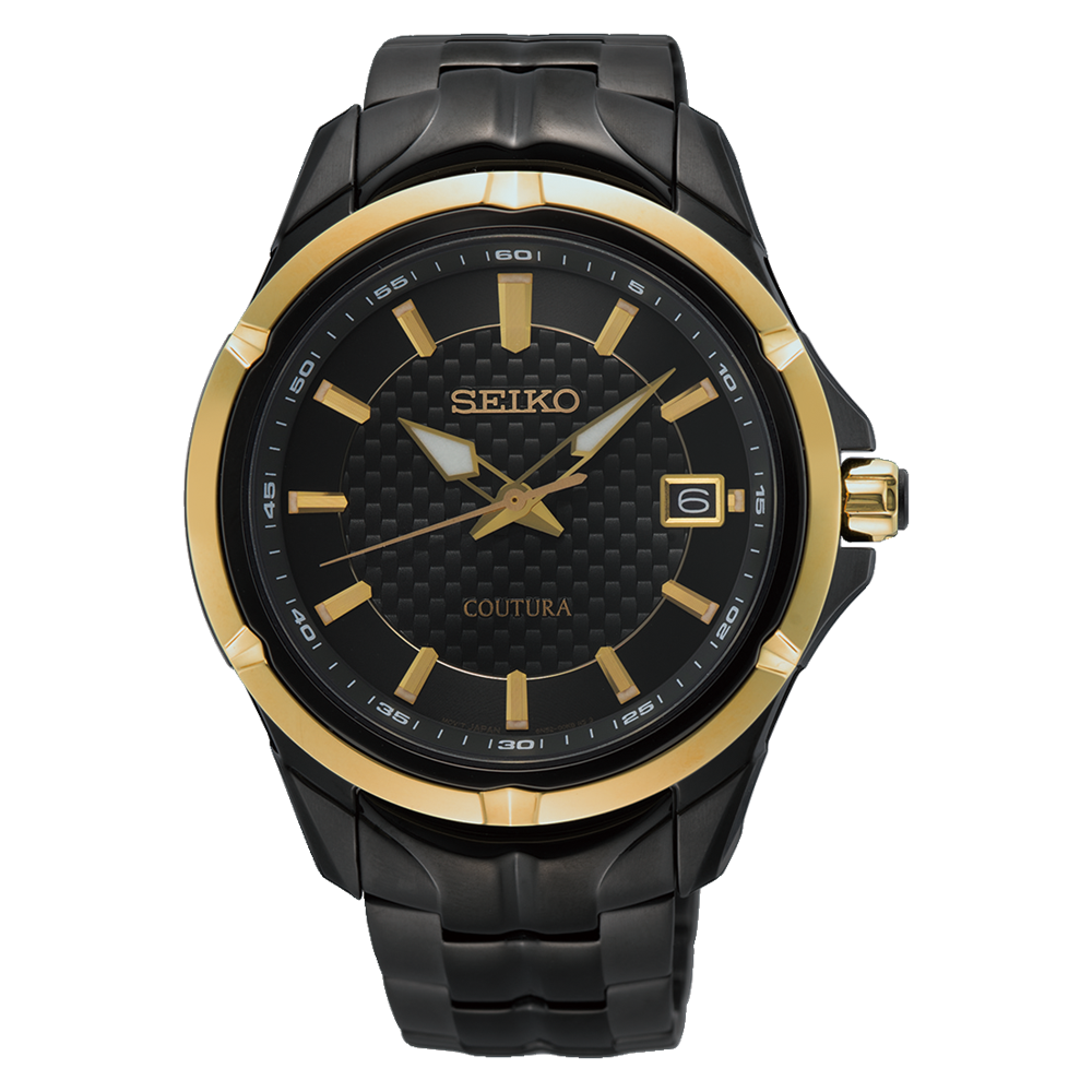 Seiko Coutura Quartz 100M WR Black Case, Strap & Dial Watch - SUR598P Seiko 