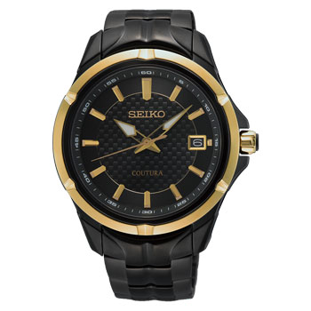 Seiko Coutura Quartz 100M WR Black Case, Strap & Dial Watch - SUR598P Seiko 