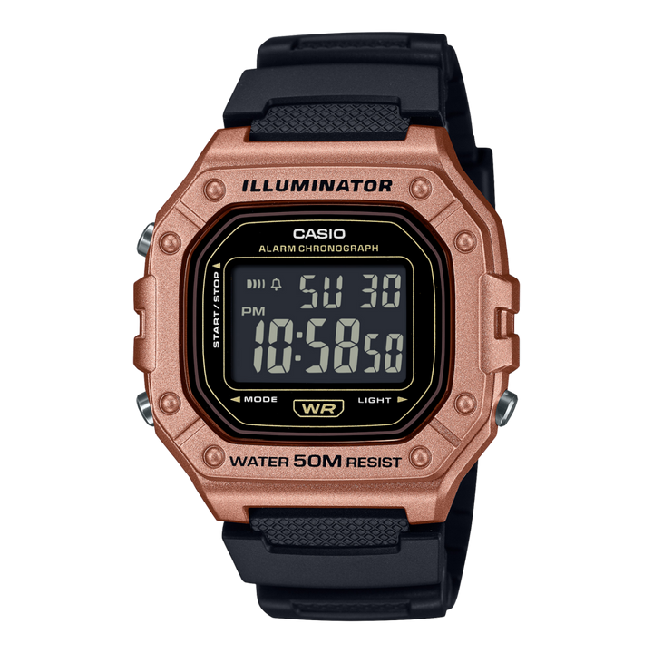 Casio Digital Square Face 50M WR Watch - W218HM-5B G-SHOCK 