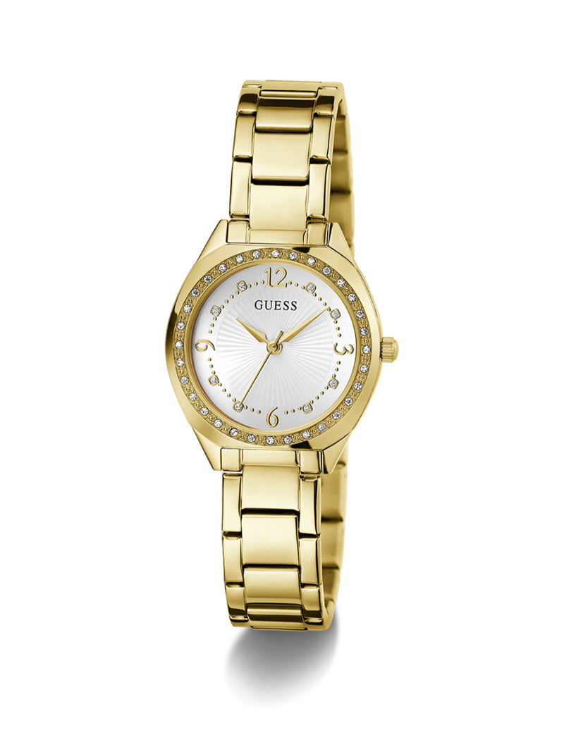 Guess Ladies Charlotte White Dial Quartz Analog Gold Tone - GW0767L2 GUESS Guess Ladies Charlotte White Dial Quartz Analog Gold Tone - GW0767L2 GUESS
