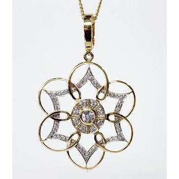 9ct Yellow Gold Cubic Zirconia Setting Round Pendant Gold Pendants 
