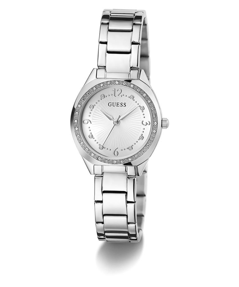Guess Ladies Charlotte Crystal Set Silver Tone Analog Watch - GW0767L1 GUESS 