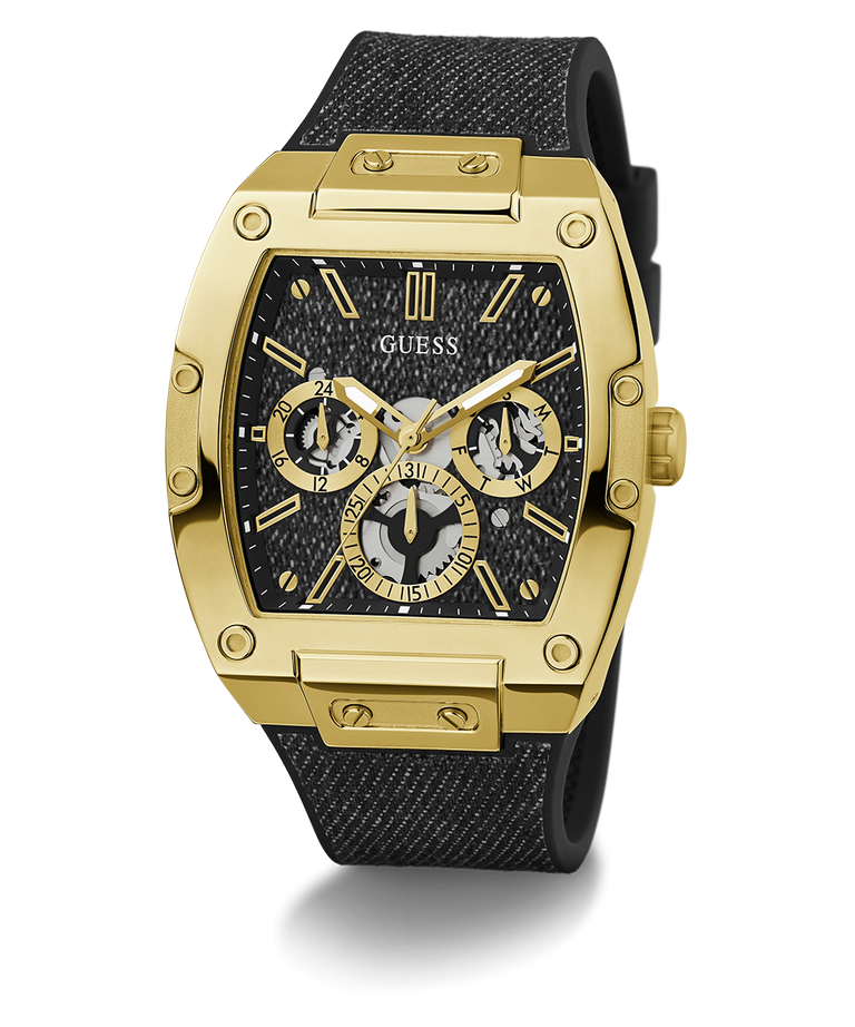 Guess Mens Phoenix Black Gold Tone Multi-Function Watch - GW0786G1 GUESS 