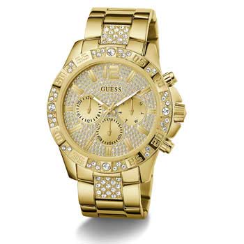 Guess Gents Majesty Crystal Set Gold Dial/Case & Band Watch - GW0796G2 GUESS 