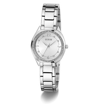 Guess Ladies Charlotte Crystal Set Silver Tone Analog Watch - GW0767L1 GUESS 