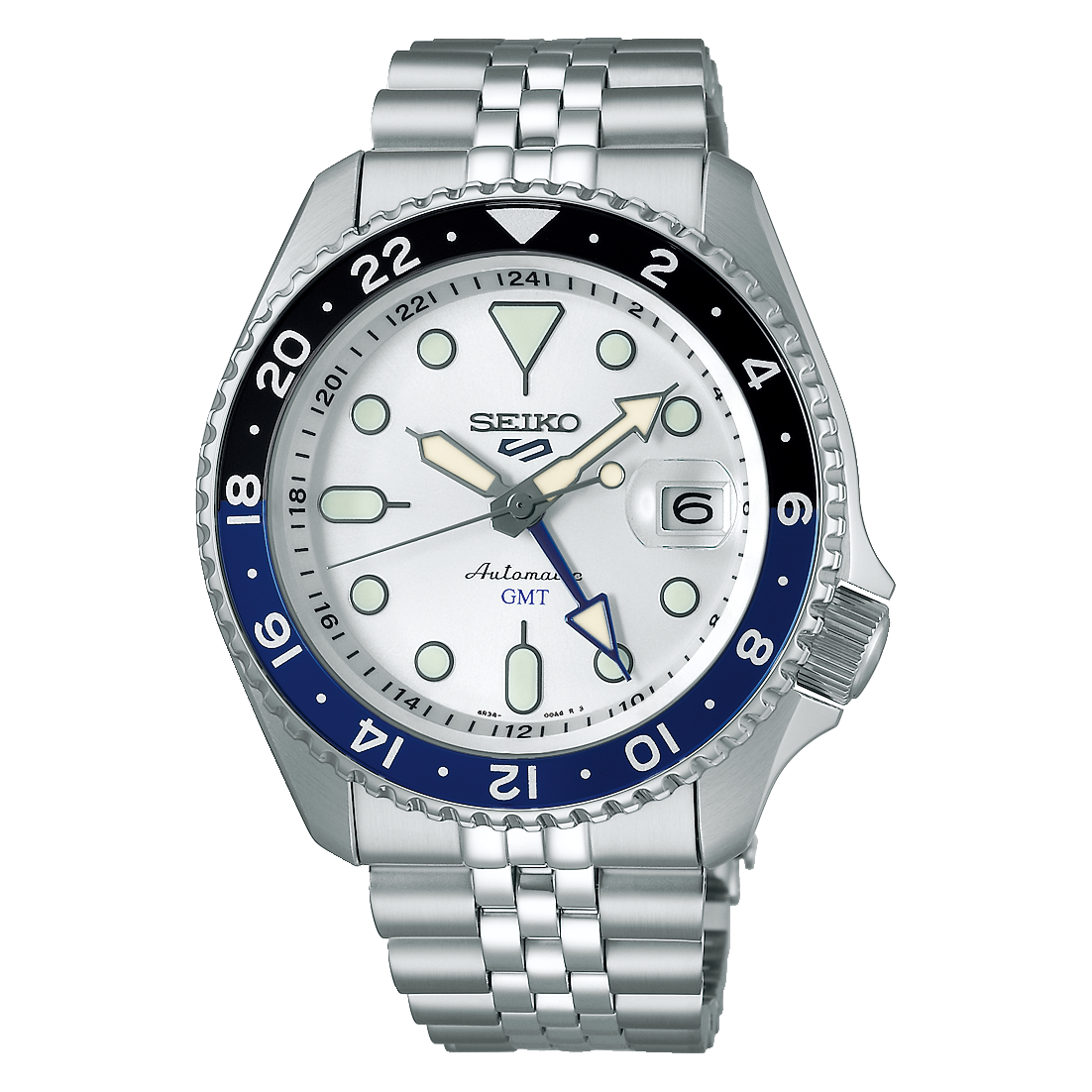 Seiko 5 Sports Mens Automatic SKX GMT Sky Blue, Silver Cloud 100M WR Watch - SSK033K NIXON, WATCH Seiko 5 Sports Mens Automatic SKX GMT Sky Blue, Silver Cloud 100M WR Watch - SSK033K NIXON, WATCH