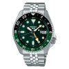 Seiko 5 Sports Mens Automatic SKX GMT Bi-Colour Green 100M WR Watch - SSK035K