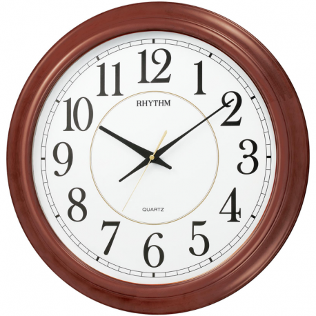 Rhythm 56cm Round Admiral Wooden Wall Clock - CMG982NR06 Seiko 
