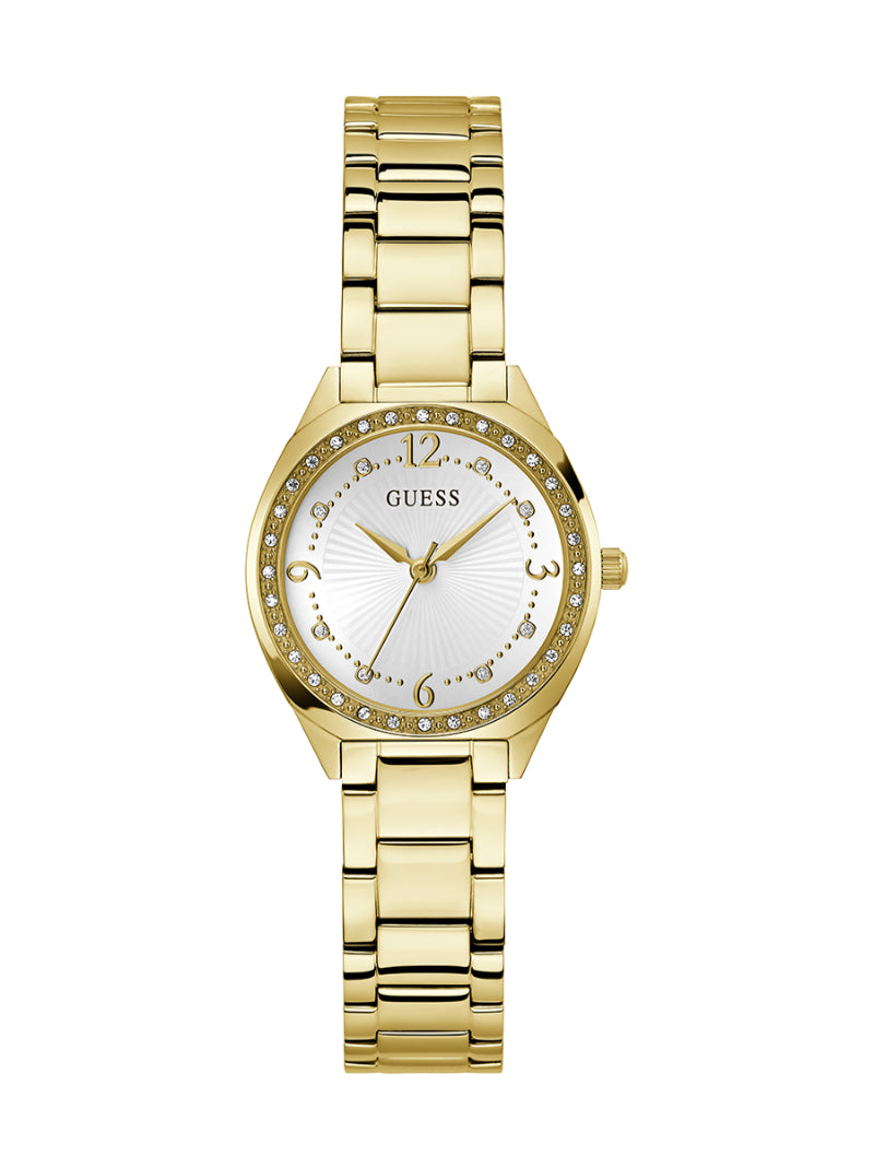 Guess Ladies Charlotte White Dial Quartz Analog Gold Tone - GW0767L2 GUESS Guess Ladies Charlotte White Dial Quartz Analog Gold Tone - GW0767L2 GUESS