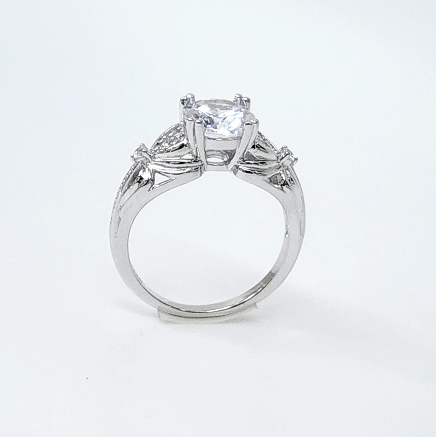 Sterling Silver Engagement/Dress Ring With Cubic Zirconia Setting Sterling Silver Rings Sterling Silver Engagement/Dress Ring With Cubic Zirconia Setting Sterling Silver Rings