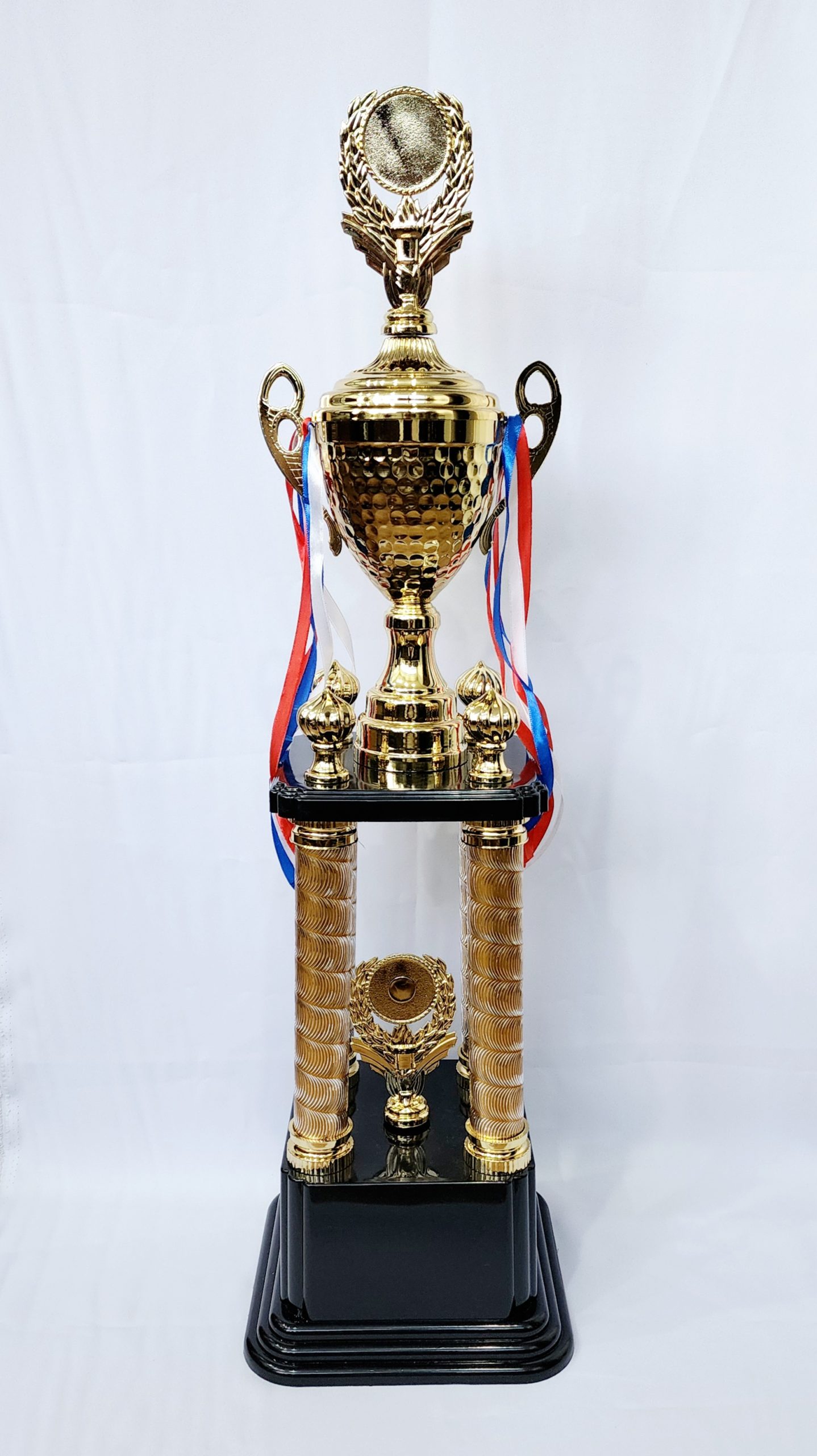 82cm Towering Tournament Champions 4 Column Trophy Gold Colour Theme 82cm Towering Tournament Champions 4 Column Trophy Gold Colour Theme