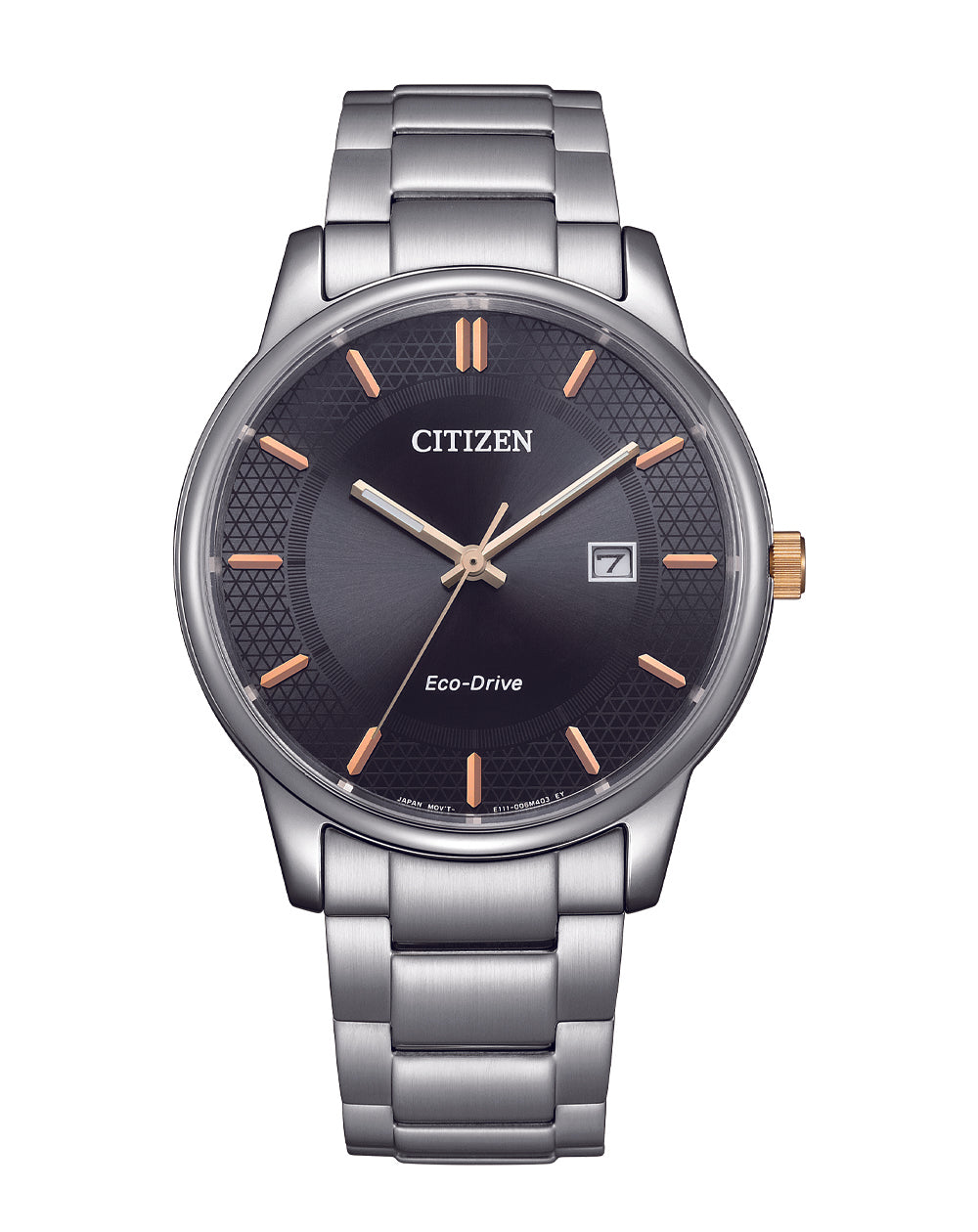 Citizen Gents Eco-Drive 50M Stainless Steel Black Dial Watch - BM6977-70E NIXON, WATCH 